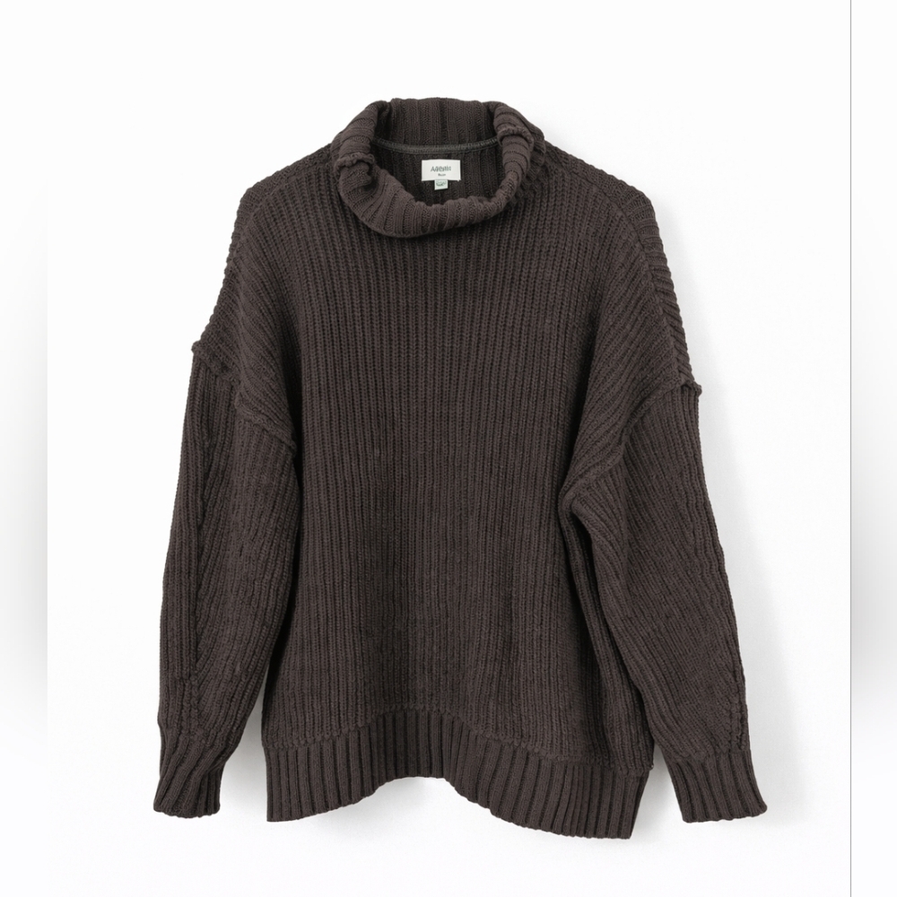 Aerie Oversized Chocolate Brown Knit Sweater, Women's Size XS